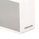 Karlsson Silver Mirror LED Alarm Clock White Wood