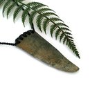 Pounamu Pendant Stitched Tooth Marsden Flower