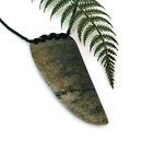 Pounamu Pendant Stitched Tooth Marsden Flower