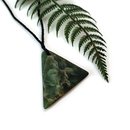 Pounamu Pendant Simple Triangle Marsden Flower