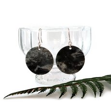 Pounamu Earrings Disc-jewellery-The Vault
