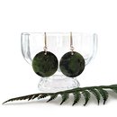 Pounamu Earrings Disc