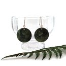 Pounamu Earrings Disc