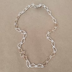 Silver and Brass Cloud Link Chain-jewellery-The Vault