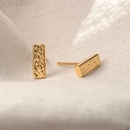 Mini Bar Studs Gold Plate