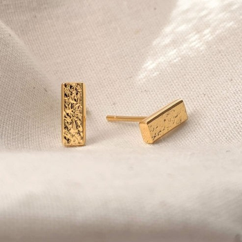 Mini Bar Studs Gold Plate
