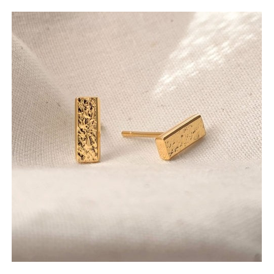 Mini Bar Studs Gold Plate