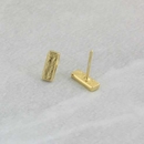 Mini Bar Studs Gold Plate