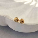 Mini Molten Nugget Studs Gold Plate