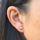 Mini Molten Nugget Studs Gold Plate