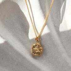 Small Molten Pebble Necklace Gold Plate-jewellery-The Vault