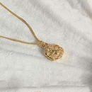 Small Molten Pebble Necklace Gold Plate