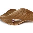 Amethyst Trilliant Cut Silver Ring