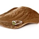 Peridot Round Wave Ring Silver