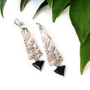 Kite Faceted Pounamu Fern Drop Earrings