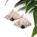 Fern Fan Faceted Pounamu Earrings