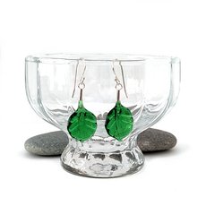 Leaf Drop Earrings Emerald-jewellery-The Vault