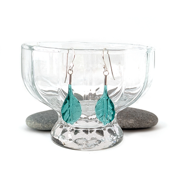 Leaf Drop Earrings Sea Green