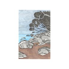 Hot Water Beach Coromandel A4 Print-artists-and-brands-The Vault
