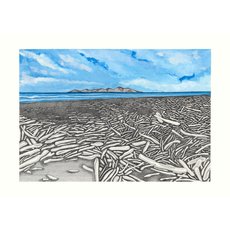 Kapiti Island Paekakariki A3 Print-artists-and-brands-The Vault
