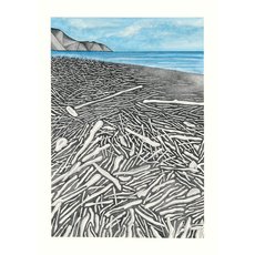 Paekakariki Beach A3 Print-artists-and-brands-The Vault