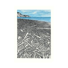 Paekakariki Beach A4 Print-artists-and-brands-The Vault