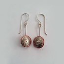 Double Domed Earrings Silver Copper