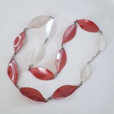 Copper Rata Leaf Necklace w 3 Silver Leaf-jewellery-The Vault