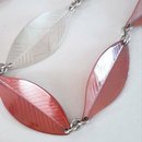 Copper Rata Leaf Necklace w 3 Silver Leaf