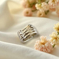 Wave Ring Silver-jewellery-The Vault