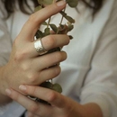 Wide Rippled Ring Silver