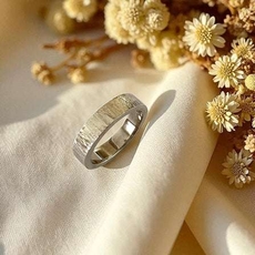 Woodgrain Ring Silver-jewellery-The Vault