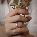 Woodgrain Ring Silver