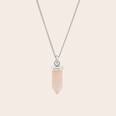 Rose Quartz Aroha Necklace Silver