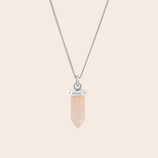 Rose Quartz Aroha Necklace Silver-jewellery-The Vault