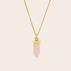 Rose Quartz Aroha Necklace Gold Plate-jewellery-The Vault