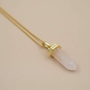 Rose Quartz Aroha Necklace Gold Plate