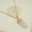 Rose Quartz Aroha Necklace Gold Plate