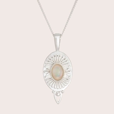 Be The Light Pendant Necklace Silver-jewellery-The Vault