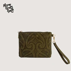 Viaduct Clutch Miriama Grace Smith Olive-lifestyle-The Vault