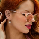 Perfectly Flawed Heart Earrings with Lab Diamonds in Silver