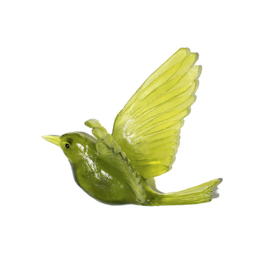 Cast Glass Stitchbird Olive