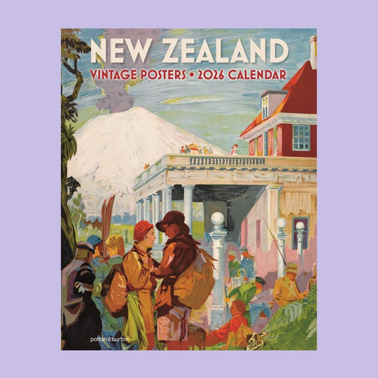 New Zealnd Vintage Posters Calendar 2026 Large