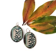 Porcelain Earrings Oval-jewellery-The Vault