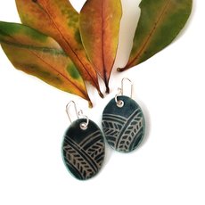 Porcelain Earrings Oval-jewellery-The Vault