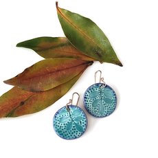 Porcelain Earrings Disc-jewellery-The Vault