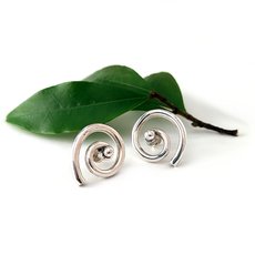 Modern Koru Earrings Spirals-jewellery-The Vault