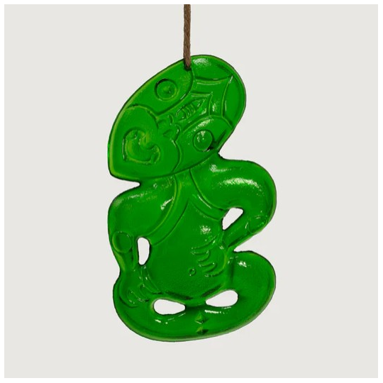 Glass Tiki Medium Green