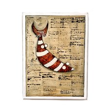 Cat (Float) Mixed Media Original Art-artists-and-brands-The Vault