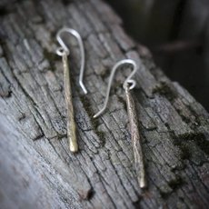Tirau Earrings Reticulated Brass -jewellery-The Vault